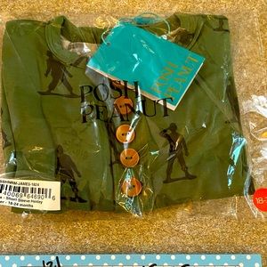 Posh peanut short sleeve Henley James 18-24 NWT